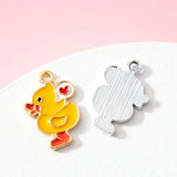 10pcs Duck Charm for DIY Crafting Gift Necklace Earring Keychain Bracelet