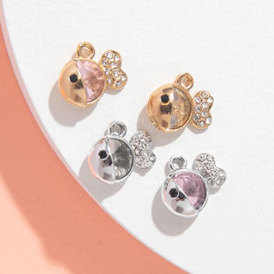 10pcs Crystal Animal Fish Pendant Charm for Jewelry Making
