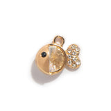 10pcs Crystal Animal Fish Pendant Charm for Jewelry Making