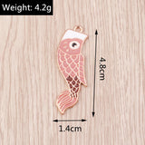 10pcs Japanese Carp Streamer Charm DIY Accessories Jewelry Making Findings