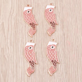 10pcs Japanese Carp Streamer Charm DIY Accessories Jewelry Making Findings