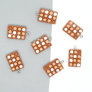 10pcs Mini Egg Resin Charms DIY Crafts Keychain Pendant Jewelry Accessory