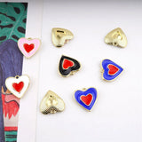 10pcs Enamel Double Heart Charm for DIY Earring Pendant Bracelet Necklace