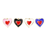 10pcs Enamel Double Heart Charm for DIY Earring Pendant Bracelet Necklace