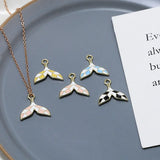 10pcs Mermaid Whale Tails Charm DIY Earring Necklace Keychain Findings