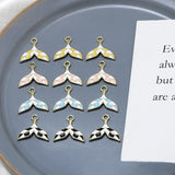 10pcs Mermaid Whale Tails Charm DIY Earring Necklace Keychain Findings