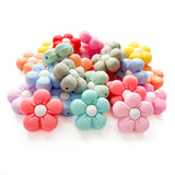 10pcs Flower Silicone Beads Teether Chewing Teeth Bead DIY Jewelry Accessories