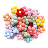 10pcs Flower Silicone Beads Teether Chewing Teeth Bead DIY Jewelry Accessories