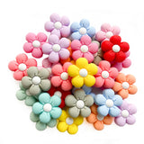 10pcs Flower Silicone Beads Teether Chewing Teeth Bead DIY Jewelry Accessories