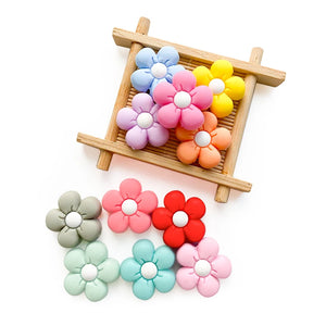 10pcs Flower Silicone Beads Teether Chewing Teeth Bead DIY Jewelry Accessories