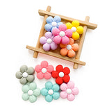 10pcs Flower Silicone Beads Teether Chewing Teeth Bead DIY Jewelry Accessories