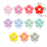 10pcs Flower Silicone Beads Teether Chewing Teeth Bead DIY Jewelry Accessories