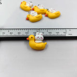 10pcs Animal Rabbit Duck Resin Charms for DIY Crafts