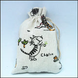 10pcs Owl Cat Dolphin Leaf Fabric Gift Jewelry Bags 10x14mm Candy Bags