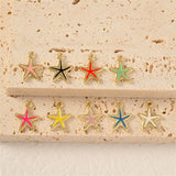 10pcs Cartoon Nautical Starfish Charm for DIY Jewelry Making