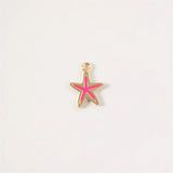 10pcs Cartoon Nautical Starfish Charm for DIY Jewelry Making