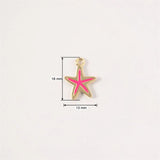 10pcs Cartoon Nautical Starfish Charm for DIY Jewelry Making