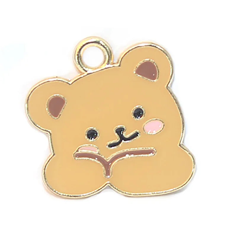 10pcs Bear Charm For DIY Necklace Earring Keychain Animal Charms