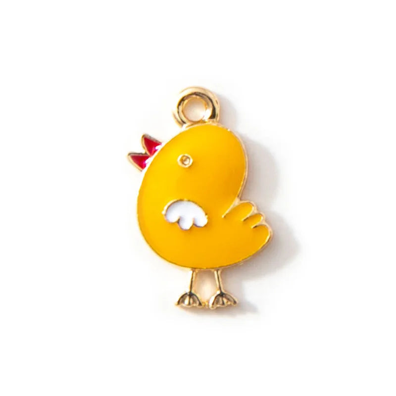 10pcs Chick Animal Charm DIY Necklace Earring Keychain Bracelet Gift