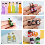 10pcs Bottle Resin Charms for Keychain Earrings Jewelry Findings