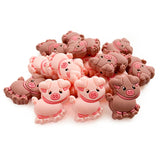 10pcs Piglet Silicone Beads Teether Chewing Teeth DIY Nipple Chain