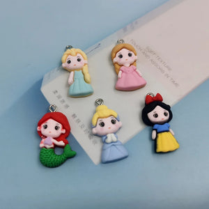 10pcs Mermaid Girl Charms Flatback for Earring DIY Jewelry Making