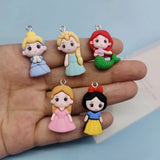 10pcs Mermaid Girl Charms Flatback for Earring DIY Jewelry Making