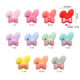 10pcs Rabbit Ears Silicone Teether Beads DIY Jewelry Accessories