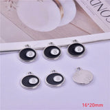 10pcs Round No.8 Billiards Metal Charm DIY Accessory Earrings Necklace Keychain