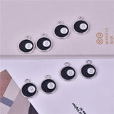 10pcs Round No.8 Billiards Metal Charm DIY Accessory Earrings Necklace Keychain