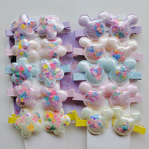 10pcs Sequin Flower hairpin Baby Girl hair clip Kids hair accessories