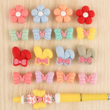 10pcs Silicone Beads Flower Bow Silicone Focus Beads Food For Jewelry Making DIY