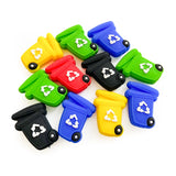 10pcs Silicone Garbage Truck Charms for DIY Bracelet Pacifier Chain