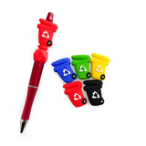 10pcs Silicone Garbage Truck Charms for DIY Bracelet Pacifier Chain