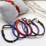 10pcs Leather Cord Bracelet Cuff Bangle
