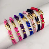 10pcs Leather Cord Bracelet Cuff Bangle