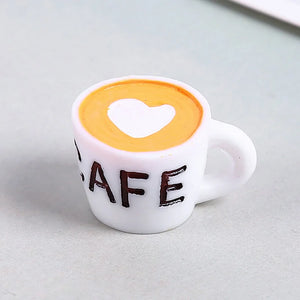 10pcs 3D Pink Coffee Cup Charms DIY Earrings Dollhouse Decoration C435
