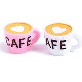 10pcs 3D Pink Coffee Cup Charms DIY Earrings Dollhouse Decoration C435