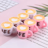 10pcs 3D Pink Coffee Cup Charms DIY Earrings Dollhouse Decoration C435