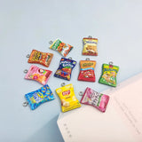 10pcs Snacks Chips Pendant Charms for Women DIY Earrings C297
