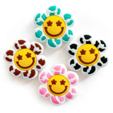 10pcs Sunflower Silicone Teether Beads DIY Nipple Chain Accessories