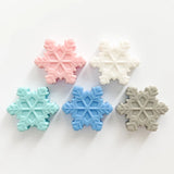 10pcs Snowflake Silicone Beads Teether DIY Jewelry Accessories