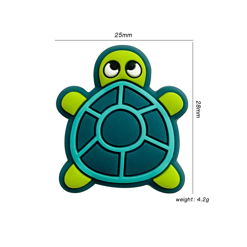 10pcs Tortoise Silicone Beads Teether DIY Jewelry Accessories