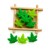 10pcs Tree Leaf Silicone Teether Beads Food-Grade DIY Jewelry Accessories