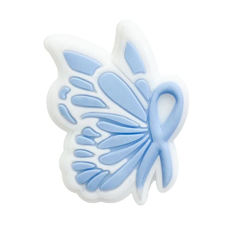 10pcs Butterfly Ribbon Beads Silicone Charms for DIY Pacifier Chains