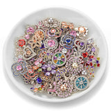 10pcs Zircon Snaps Mix Pack 18mm GingerSnaps Charms Snap Jewelry