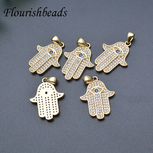 10pcs Nickel Palm Eye Shape Pendant Charms for Jewelry Making