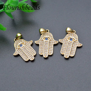 10pcs Nickel Palm Eye Shape Pendant Charms for Jewelry Making
