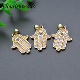 10pcs Nickel Palm Eye Shape Pendant Charms for Jewelry Making