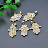 10pcs Nickel Palm Eye Shape Pendant Charms for Jewelry Making